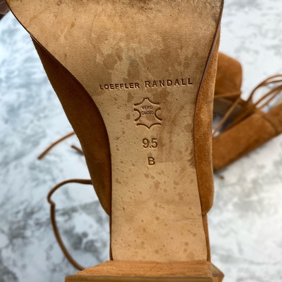 Loeffler Randall Tan Block heels Laced up Sandals Size 9.5 - Picture 6 of 11